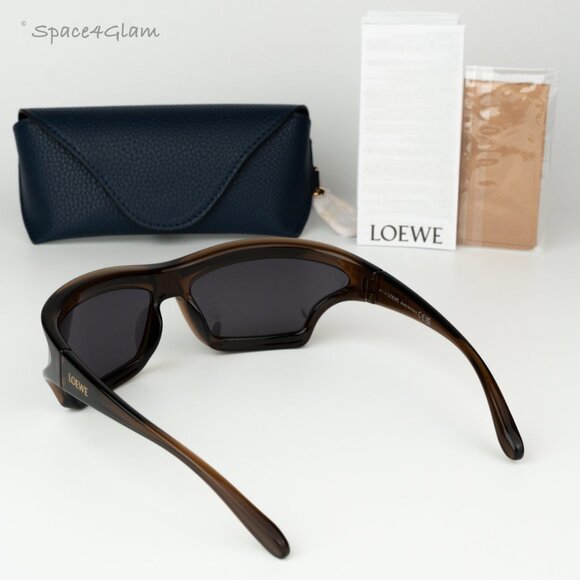 Loewe Men Sunglasses Brown Grey Mask LW40143U SIGNATURE 47A BRAND NEW - Picture 8 of 10